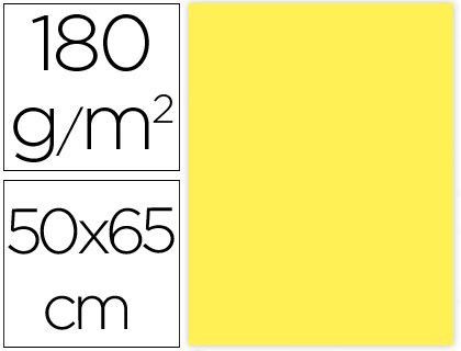 Cartulina Liderpapel 50X65 cm 180G/M2 Amarillo Paquete de 25