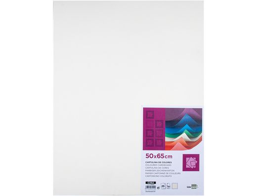 Cartulina Liderpapel 50X65 cm 180G/M2 Blanco Paquete de 25