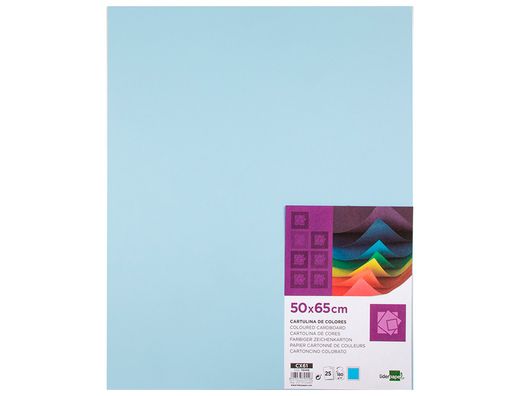 Cartulina Liderpapel 50X65 cm 180G/M2 Celeste Paquete de 25