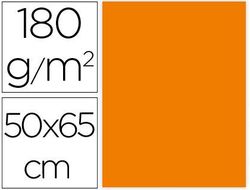 Cartulina Liderpapel 50X65 cm 180G/M2 Naranja Fuerte Paquete de 25