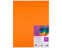 Cartulina Liderpapel 50X65 cm 180G/M2 Naranja Fuerte Paquete de 25