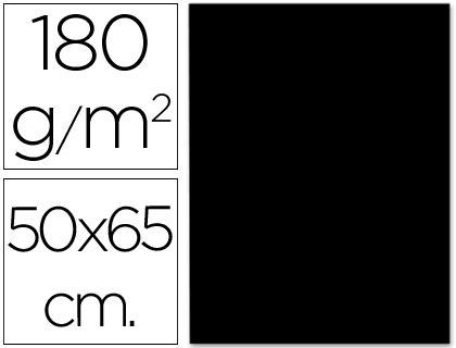 Cartulina Liderpapel 50X65 cm 180G/M2 Negro