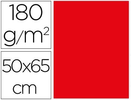 Cartulina Liderpapel 50X65 cm 180G/M2 Rojo Paquete de 25