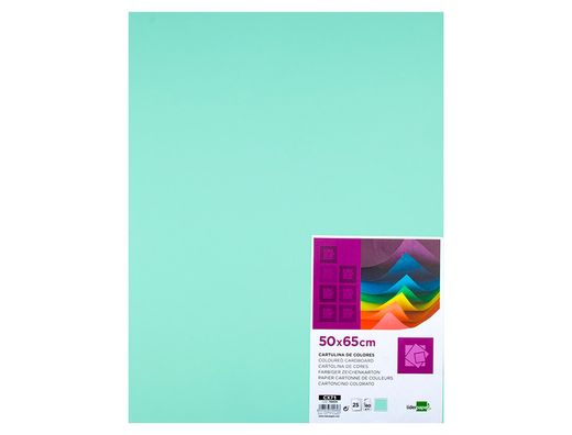 Cartulina Liderpapel 50X65 cm 180G/M2 Verde Paquete de 25