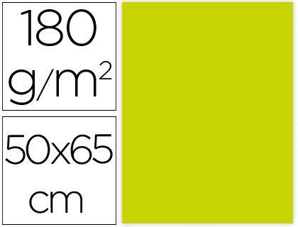 Cartulina Liderpapel 50X65 cm 180G/M2 Verde Pistacho Paquete de 25