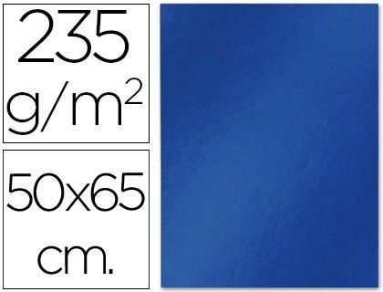 Cartulina Liderpapel 50X65 cm 235G/M2 Metalizada Azul