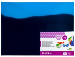 Cartulina Liderpapel 50X65 cm 235G/M2 Metalizada Azul