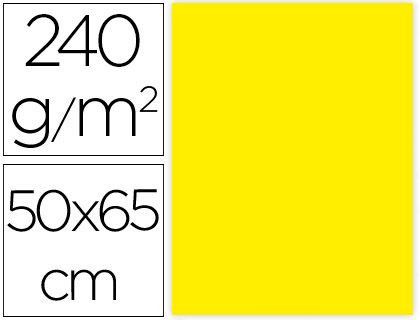 Cartulina Liderpapel 50X65 cm 240G/M2 Amarillo Limon Paquete de 25 Unidades