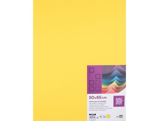Cartulina Liderpapel 50X65 cm 240G/M2 Amarillo Limon Paquete de 25 Unidades