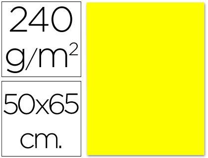 Cartulina Liderpapel 50X65 cm 240G/M2 Amarillo Limon