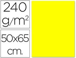 Cartulina Liderpapel 50X65 cm 240G/M2 Amarillo Limon