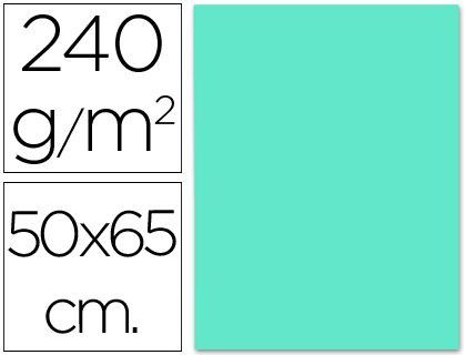 Cartulina Liderpapel 50X65 cm 240G/M2 Azul Turquesa