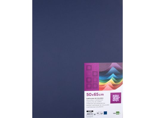 Cartulina Liderpapel 50X65 cm 240G/M2 Azul Zafiro Paquete de 25 Unidades