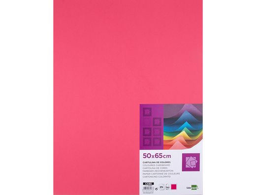 Cartulina Liderpapel 50X65 cm 240G/M2 Fucsia Paquete de 25 Unidades