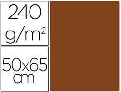 Cartulina Liderpapel 50X65 cm 240G/M2 Marron Escolar Paquete de 25 Unidades