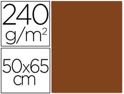 Cartulina Liderpapel 50X65 cm 240G/M2 Marron Paquete de 25 Unidades