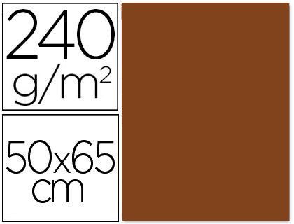 Cartulina Liderpapel 50X65 cm 240G/M2 Marron Paquete de 25 Unidades