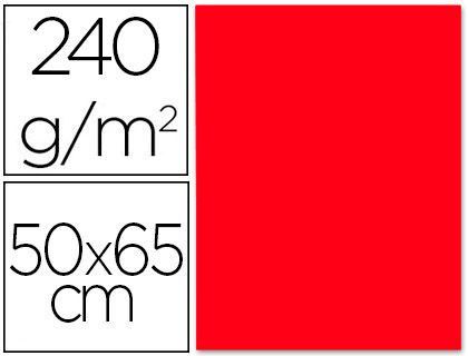 Cartulina Liderpapel 50X65 cm 240G/M2 Rojo Navidad Paquete de 25 Unidades