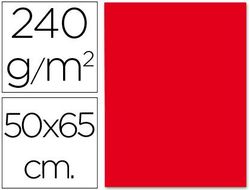 Cartulina Liderpapel 50X65 cm 240G/M2 Rojo Navidad