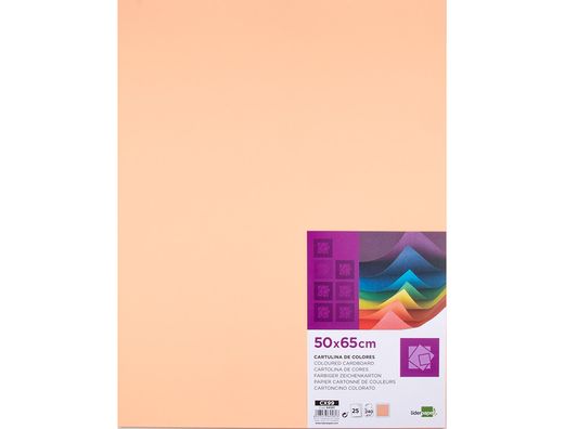 Cartulina Liderpapel 50X65 cm 240G/M2 Sepia Paquete de 25 Unidades