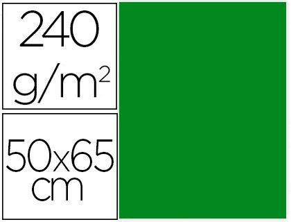 Cartulina Liderpapel 50X65 cm 240G/M2 Verde Navidad Paquete de 25 Unidades