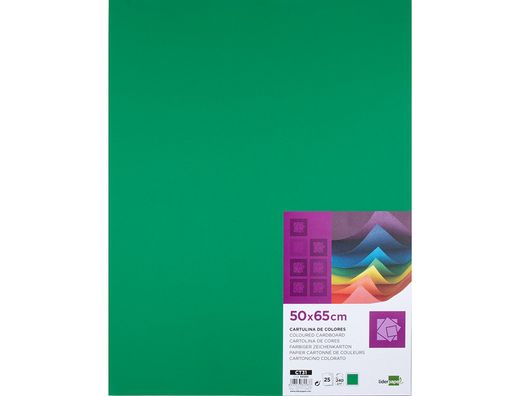 Cartulina Liderpapel 50X65 cm 240G/M2 Verde Navidad Paquete de 25 Unidades