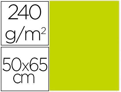 Cartulina Liderpapel 50X65 cm 240G/M2 Verde Pistacho Paquete de 25 Unidades