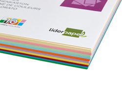Cartulina Liderpapel A4 180G/M2 10 Colores Surtidos Paquete de 100