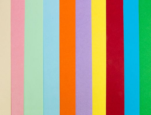 Cartulina liderpapel a4 180g/m2 25 colores surtidos paquete de 100 hojas