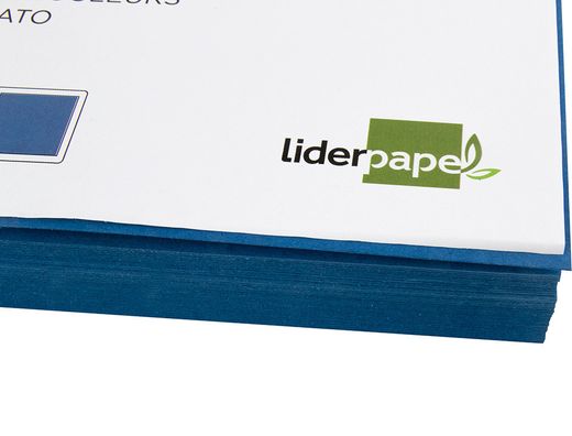 Cartulina Liderpapel A4 180G/M2 Azul Ultramar Paquete de 100