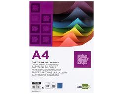 Cartulina Liderpapel A4 180G/M2 Azul Ultramar Paquete de 100