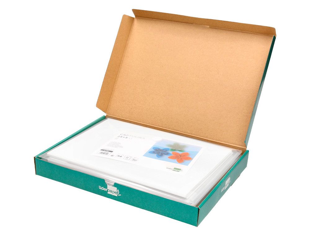 Cartulina Líderpapel A4 180 G/m² - Paquete De 100 Hojas Blancas Para Manualidades Y Oficina