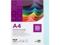 Cartulina Liderpapel A4 180G/M2 Celeste Paquete de 100