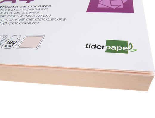 Cartulina Liderpapel A4 180G/M2 Crema Paquete de 100
