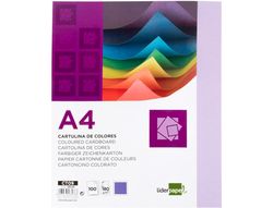 Cartulina Liderpapel A4 180G/M2 Lila Paquete de 100