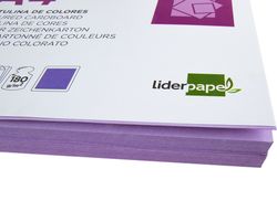 Cartulina Liderpapel A4 180G/M2 Lila Paquete de 100