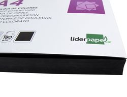 Cartulina Liderpapel A4 180G/M2 Negro Paquete de 100