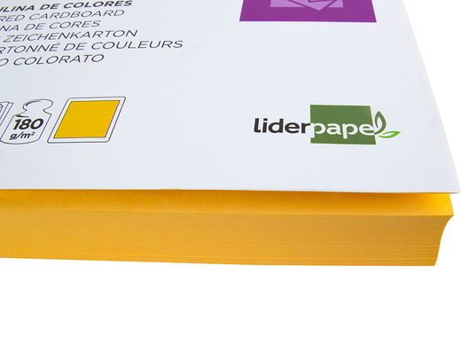 Cartulina Liderpapel A4 180G/M2 Oro Paquete de 100