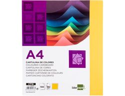 Cartulina Liderpapel A4 180G/M2 Oro Paquete de 100