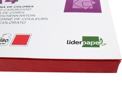 Cartulina Liderpapel A4 180G/M2 Rojo Paquete de 100