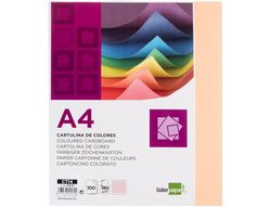 Cartulina Liderpapel A4 180G/M2 Salmon Paquete de 100