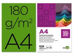 Cartulina Liderpapel A4 180G/M2 Verde Abeto Paquete de 100