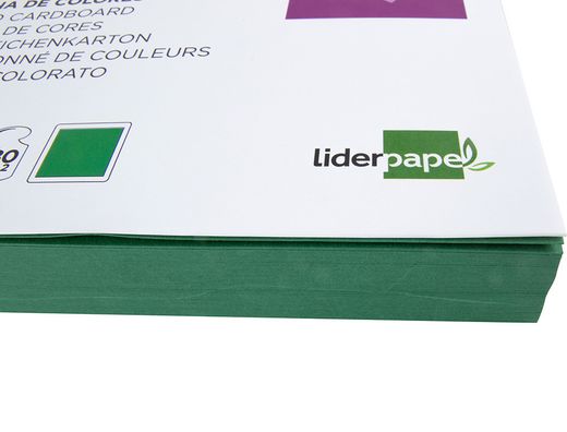 Cartulina Liderpapel A4 180G/M2 Verde Abeto Paquete de 100