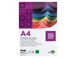Cartulina Liderpapel A4 180G/M2 Verde Abeto Paquete de 100