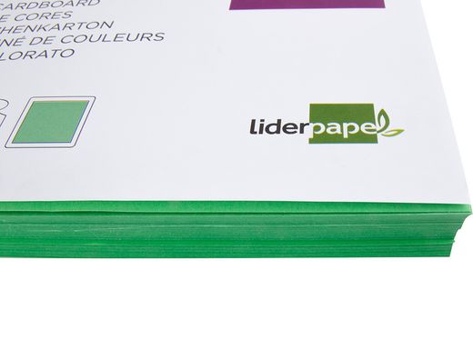 Cartulina Liderpapel A4 180G/M2 Verde Billar Paquete de 100