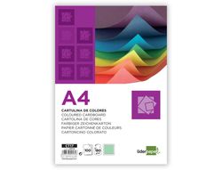 Cartulina Liderpapel A4 180G/M2 Verde Paquete de 100