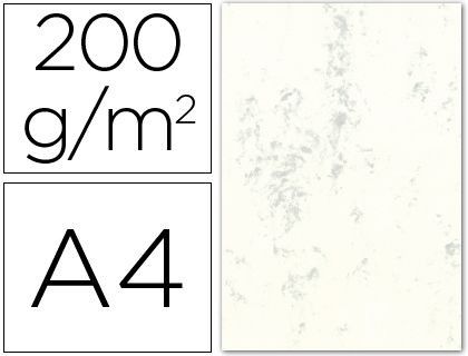 Cartulina Marmoleada Din A4 200 Gr. Gris Paquete de 100 H