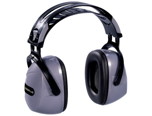 Casco Antiruido Deltaplus con Orejeras Ajustable en Altura Norma Snr 33 Db Color Gris-Negro