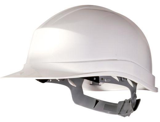 Casco de Proteccion Deltaplus Polietileno Especial para Obra y Trabajos Electricos de Baja Tension Color Blanco