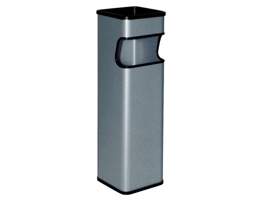 Cenicero Papelera Cuadrado 403 Gris -Metalico -Medida 65X18X18 Cm
